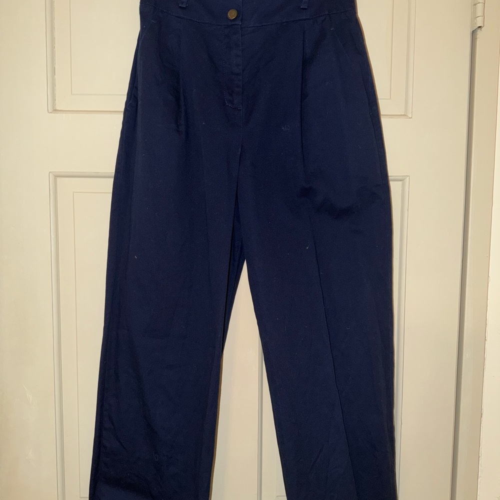 BCBG Max Azria High Rise Navy Trousers